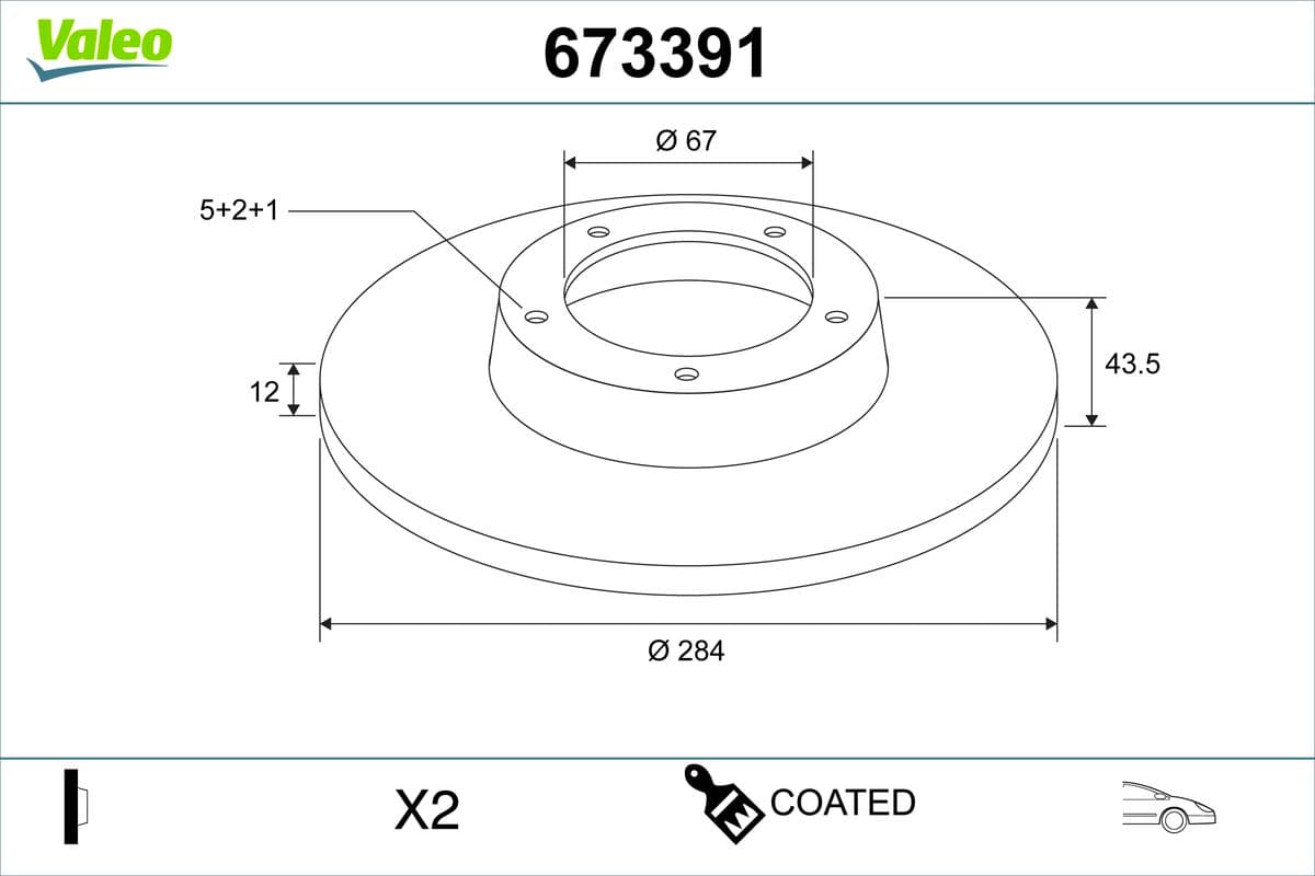 Dischi freno — VALEO 673391