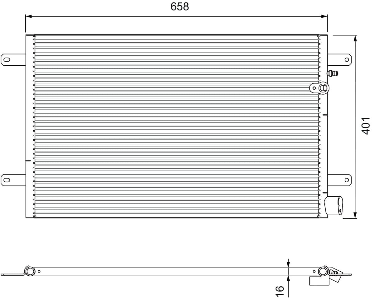 Condensatore aria condizionata — VALEO 814004