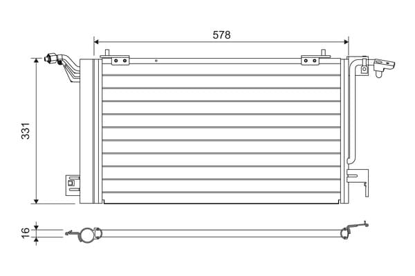 Condensatore aria condizionata — VALEO 817230