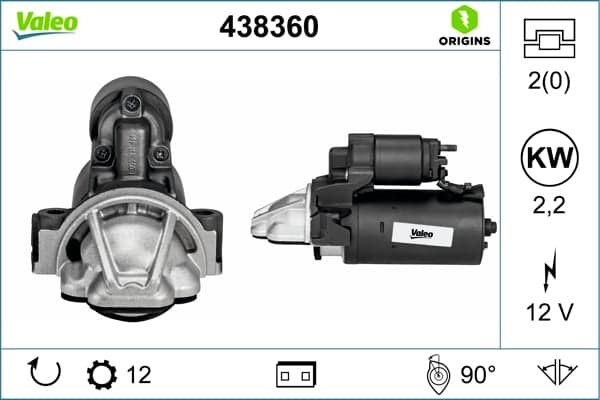 Motorino d'avviamento — VALEO 438360