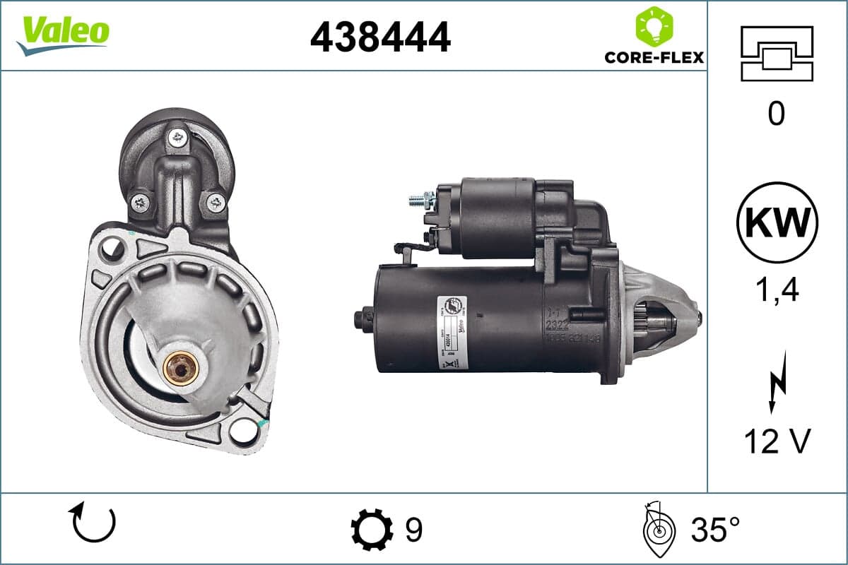 Motorino d'avviamento — VALEO 438444