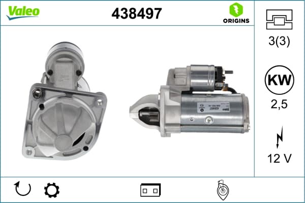 Motorino d'avviamento — VALEO 438497