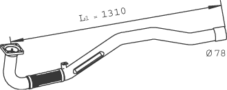 Tubo gas scarico — DINEX 29174