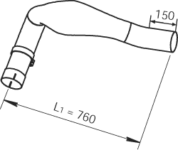 DINEX 48108 Tubo gas scarico