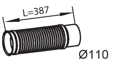 Tubo gas scarico — DINEX 48228