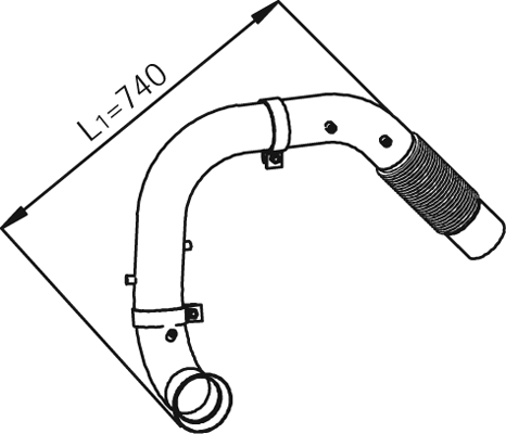 Tubo gas scarico — DINEX 54191