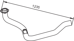 Tubo gas scarico — DINEX 64186