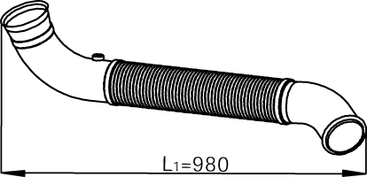 Tubo gas scarico — DINEX 68520