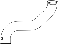 Tubo gas scarico — DINEX 68524