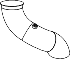 Tubo gas scarico — DINEX 68626
