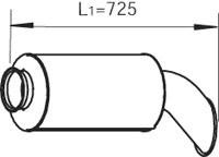 DINEX 80402 Silenziatore posteriore