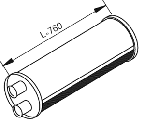 DINEX 80447 Silenziatore centrale