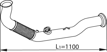Tubo gas scarico — DINEX 82229