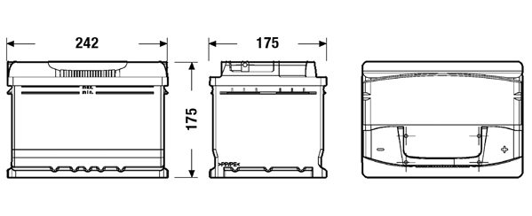 Batteria auto — EXIDE EA612