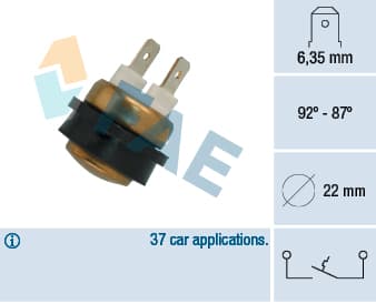 Termocontatto, Ventola radiatore — FAE 36070