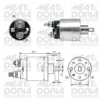 Elettromagnete, Motore d'avviamento — MEAT & DORIA 46292