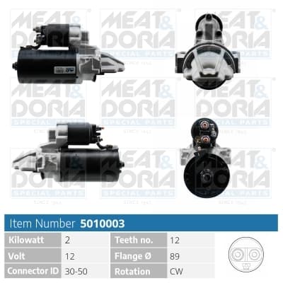 Motorino d'avviamento — MEAT & DORIA 5010003