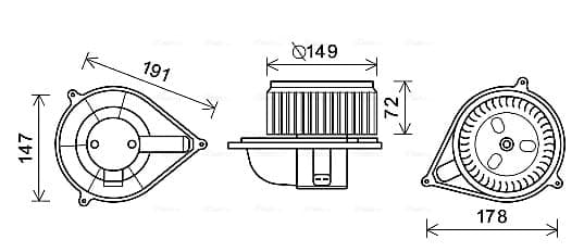 Ventilatore abitacolo — AVA Clever Choice FT8426