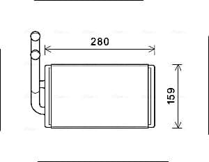 Scambiatore calore, Riscaldamento abitacolo — AVA Clever Choice OL6570