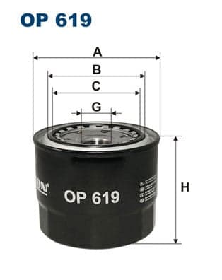 Filtro olio — FILTRON OP 619