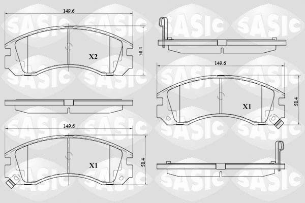 Pastiglie freno — SASIC 6210059