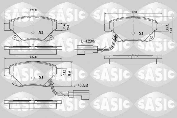 Pastiglie freno — SASIC 6216032