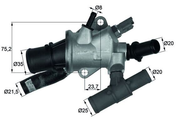 Termostato — MAHLE TI 166 88
