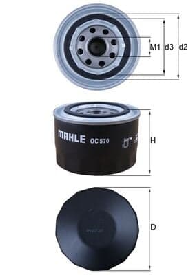 Filtro olio — MAHLE OC 570