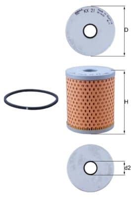 Filtro carburante — MAHLE KX 21D