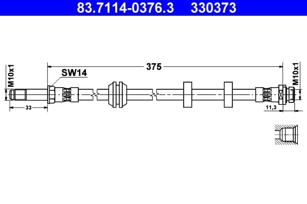 Tubo flessibile freno — ATE 83.7114-0376.3