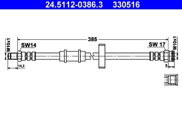 Tubo flessibile freno — ATE 24.5112-0386.3