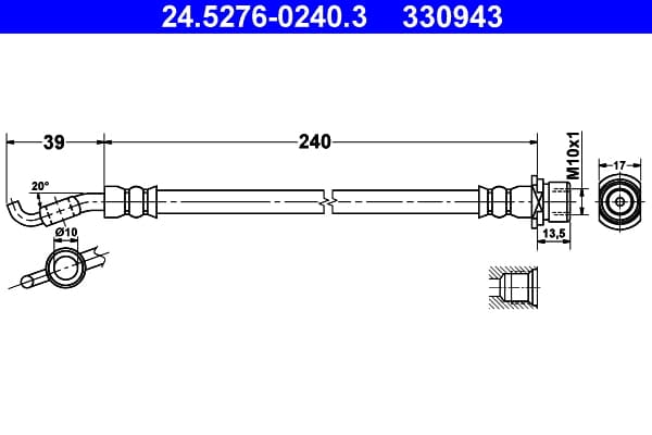 Tubo flessibile freno — ATE 24.5276-0240.3