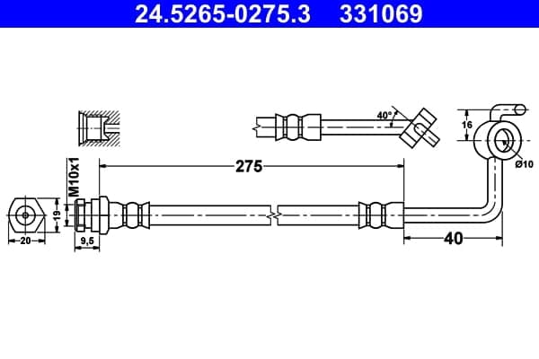 Tubo flessibile freno — ATE 24.5265-0275.3
