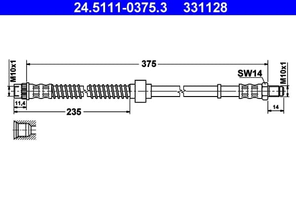 Tubo flessibile freno — ATE 24.5111-0375.3
