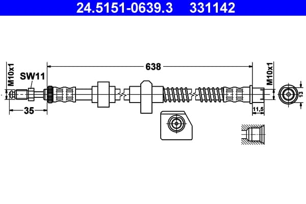 Tubo flessibile freno — ATE 24.5151-0639.3