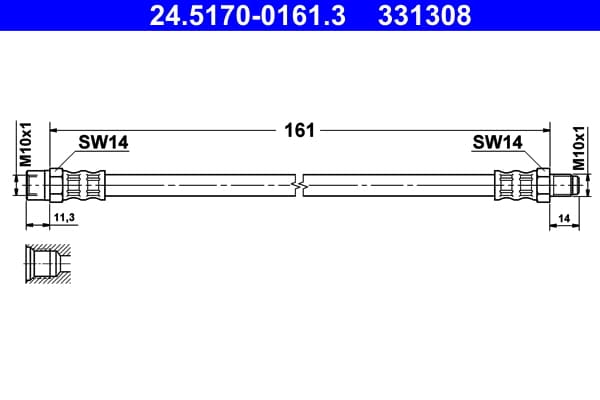 Tubo flessibile freno — ATE 24.5170-0161.3
