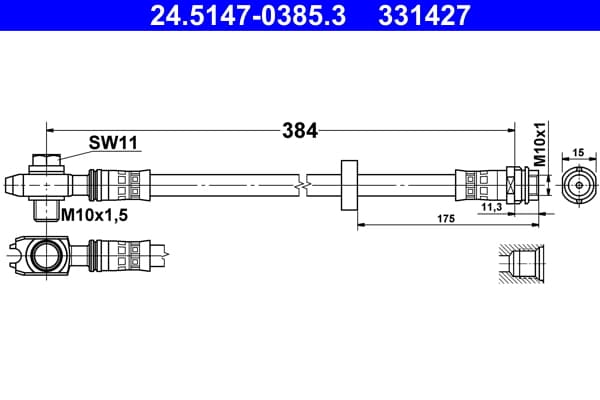 Tubo flessibile freno — ATE 24.5147-0385.3