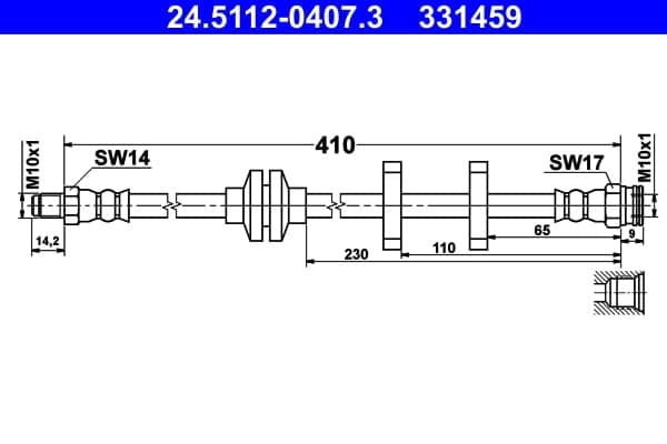 Tubo flessibile freno — ATE 24.5112-0407.3