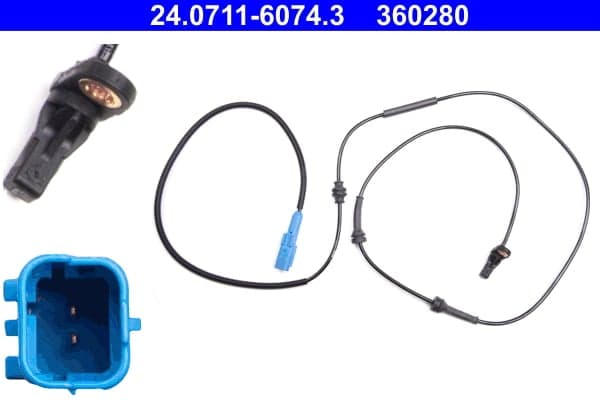 ATE 24.0711-6074.3 Sensore ABS