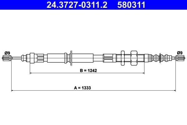 Cavo freno a mano — ATE 24.3727-0311.2