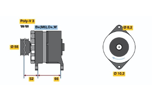 Alternatore — BOSCH 0 986 036 860