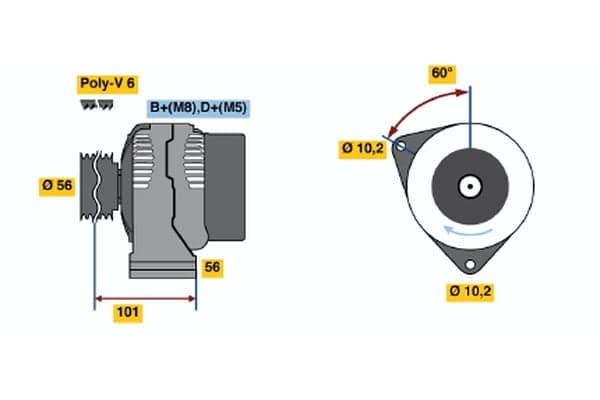Alternatore — BOSCH 0 986 041 401