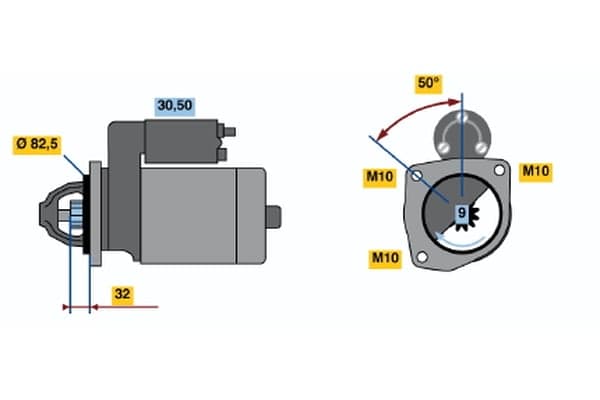 Motorino d'avviamento — BOSCH 0 986 015 930