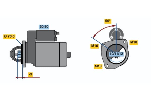 Motorino d'avviamento — BOSCH 0 986 016 141