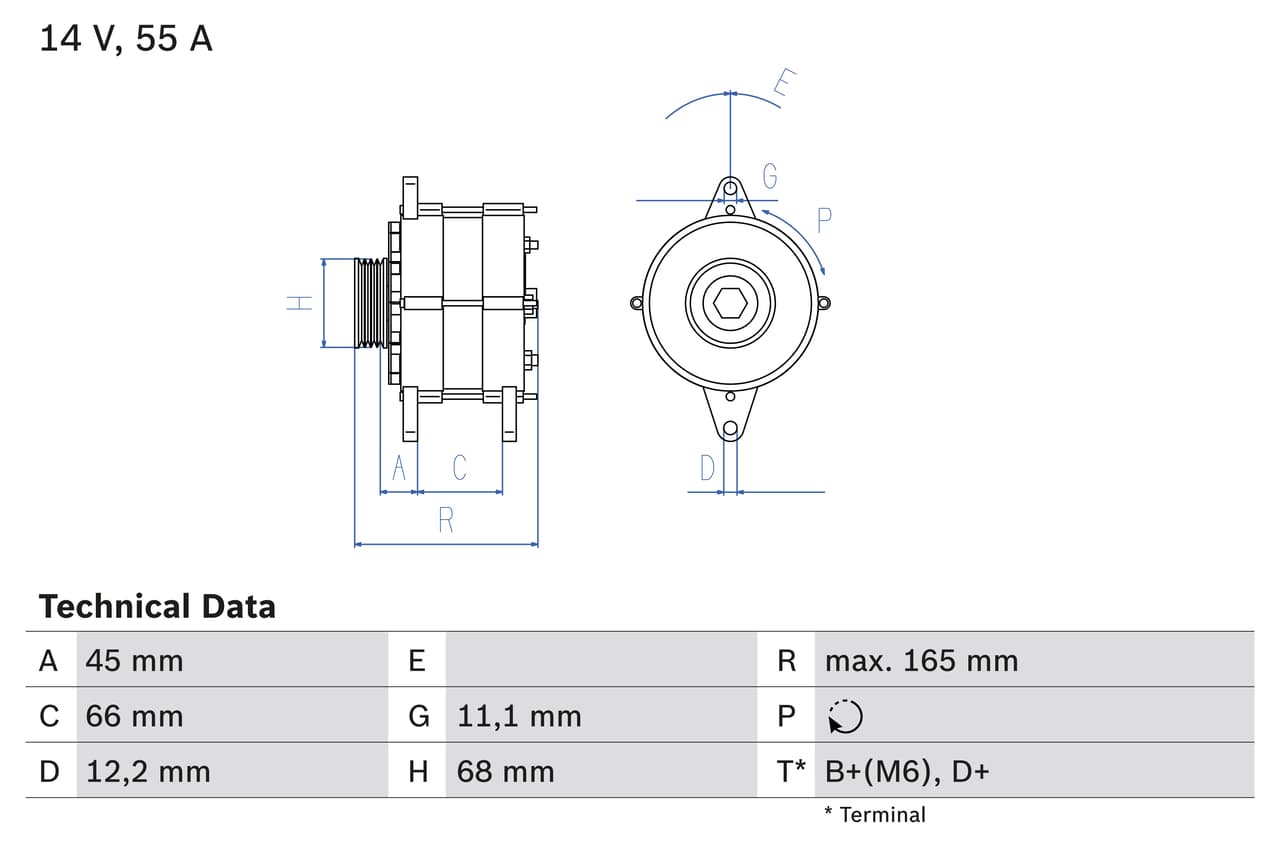Alternatore — BOSCH 0 986 033 890