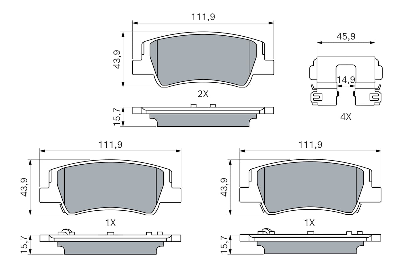Pastiglie freno — BOSCH 0 986 460 236