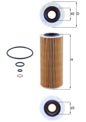 Filtro olio — KNECHT OX 177/3D