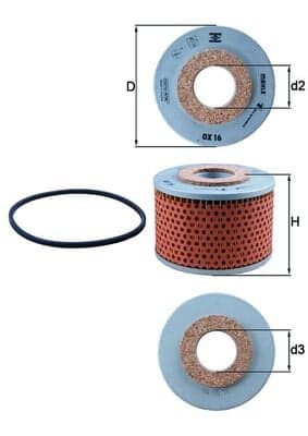 Filtro olio — KNECHT OX 16D