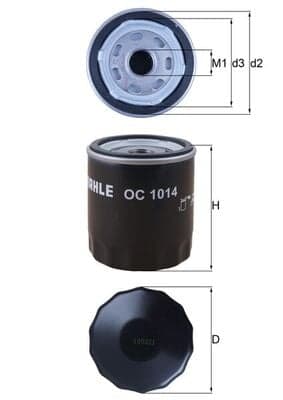 Filtro olio (KNECHT OC 1014)
