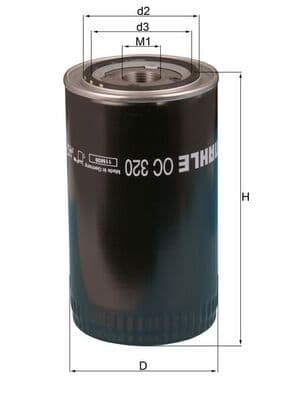 Filtro olio — KNECHT OC 320